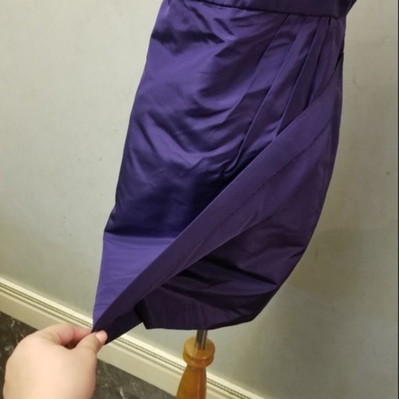 J. Crew Fawn Selma Dress Navy Silk Taffeta size 10 Petite (20) - Picture 10 of 12